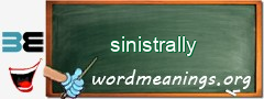 WordMeaning blackboard for sinistrally
